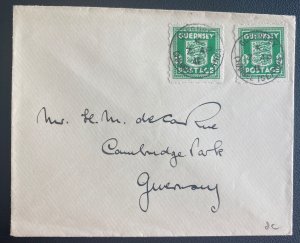 1941 Guernsey Channel Islands German Occupation England Cover Locally Used WW2