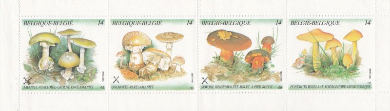 Belgium # 1414a, Mushrooms, Folded, NH, 1/2 Cat,