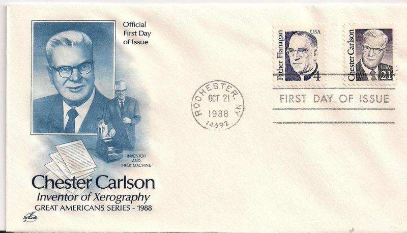 US Fdc Scott #2180 Chester Carlson