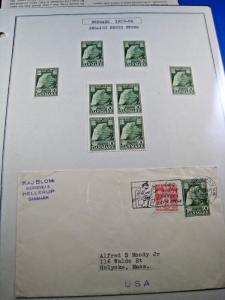 DENMARK - SCOTT #342-351 - 1953 1000th ANNIVERSARY STAMPS & FDCs