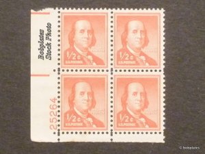 BOBPLATES #1030a Franklin Dry Print Plate Block F-VF MNH ~See Details for #s/Pos