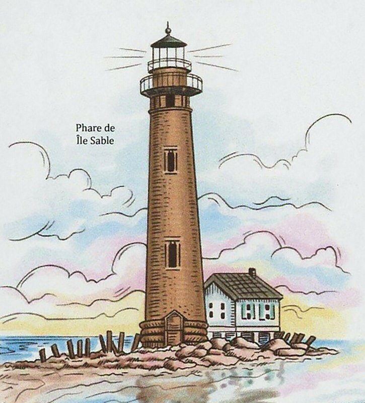 Seashells and Lighthouses Stamp Charonia Tritonis Sable Lighthouse S/S MNH #3322