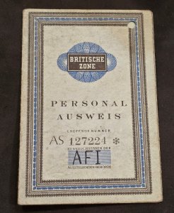 Occupied Germany British Zone Personal Ausweis Holland citizen Post WW2 WWII