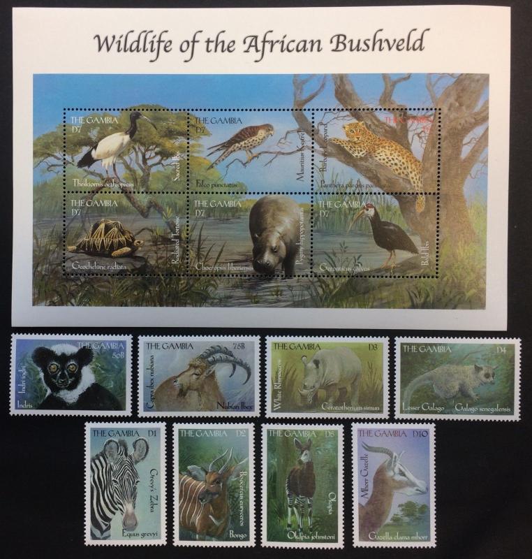 Gambia 2000** Mi.3507-14,klb.3533-38 Animals MNH   [17;109] [13;57]