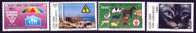 Turkish Cyprus. 1992. 340-43. Power plant, veterinary medicine, insurance, fa...