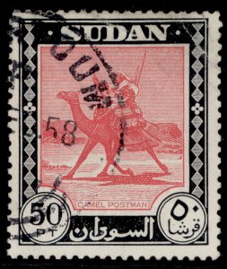 SUDAN GVI SG139, 50p carmine & black, FINE USED.