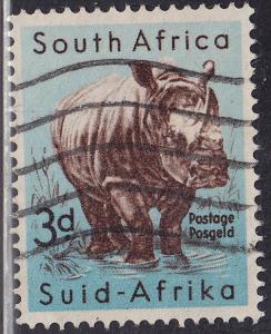 South Africa 204 White Rhinoceros 3p 1954