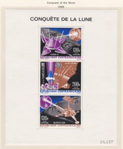 Central Africa # C38a, Conquest of the Moon, Souvenir Sheet, Mint, NH, 1/2 Cat.