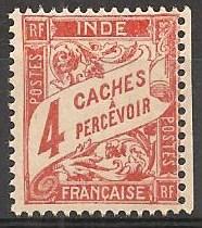 French India #J12 F-VF Unused (ST166)  