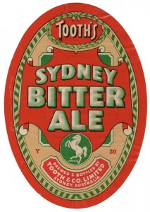 (I.B) Australia Cinderella : Beer Label (Tooth's Sydney Bitter Ale)