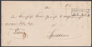 GERMANY 1859 Folded official letter ex FREYSTADT...........................P843