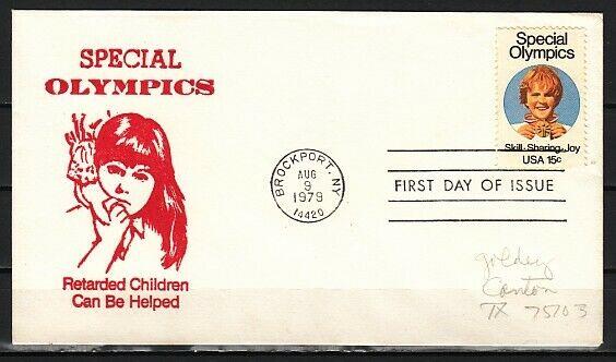 United States, Scott cat. 1788. Special Olympics issue. First day cover. ^