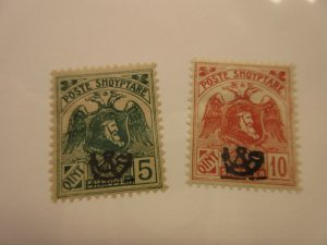 ALBANIA Scott 130, 131, MINT HINGED, Lot17, Cat $50