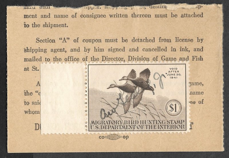 Doyle's_Stamps: Very Nice Used #RW7 Federal Duck Stamp of 1940