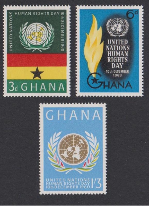 Ghana Human Rights Day 3v SG#256-258