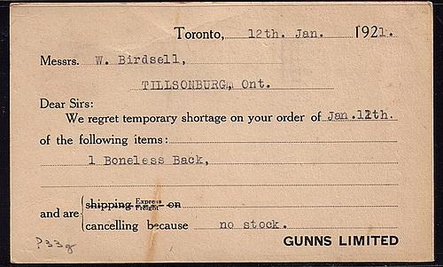 Canada # UX33f Used post card with 1921 Muskoka Flag cancel