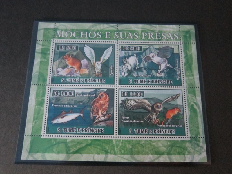 St. Thomas & Prince Islands 2007 Sc 1683 Bird set MNH