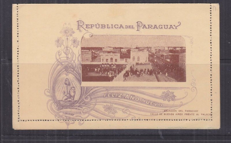 PARAGUAY, Letter Card., 4c. New Year, unused.