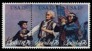 U.S. #1629-31 MNH; 13c Spirit of '76 - strip of 3 (1976)