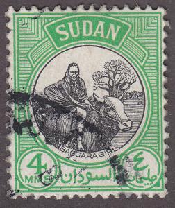 Sudan 101  Baggara Girl Riding A Cow 1951