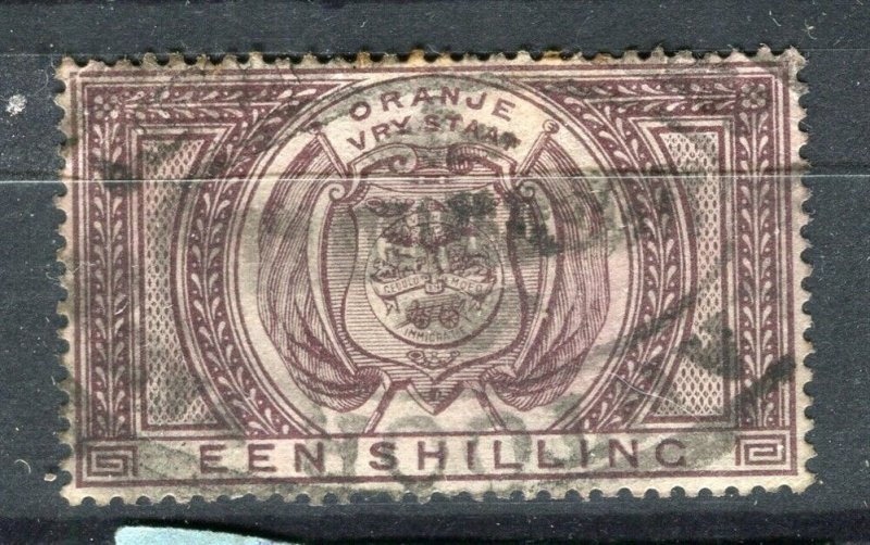 ORANGE FREE STATE; 1880s early classic Revenue issue used 1s. value