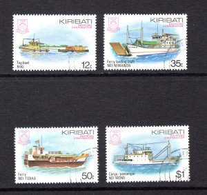 Kiribati  #440-443   VF, Used, Ferry & Tug Boats, CV $ 3.00 .....  3310025