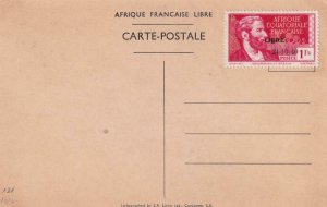 French Equatorial Africa, Libre 24-10-40 Overprint, Sc #131 on Card (45608)