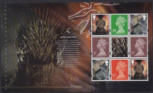 3689a Game Of Thrones Booklet Pane MNH