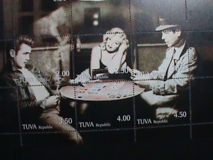 TUVA - MARILYN MONROE GAMBLING MNH SHEET.   VERY RARE PLEASE WATCH CAREFULLY