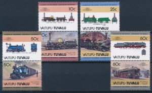 [63591] Tuvalu 1985 Steam Locs - Trains - Railways Vaitupu MNH