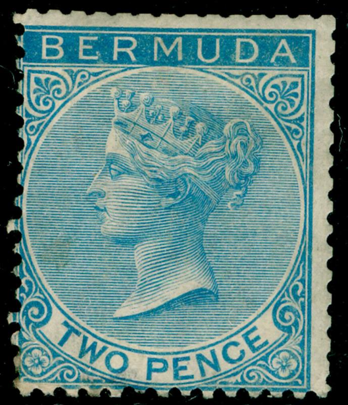 BERMUDA SG4, 2d Bright Blue WMK CC, M MINT. Cat £475.