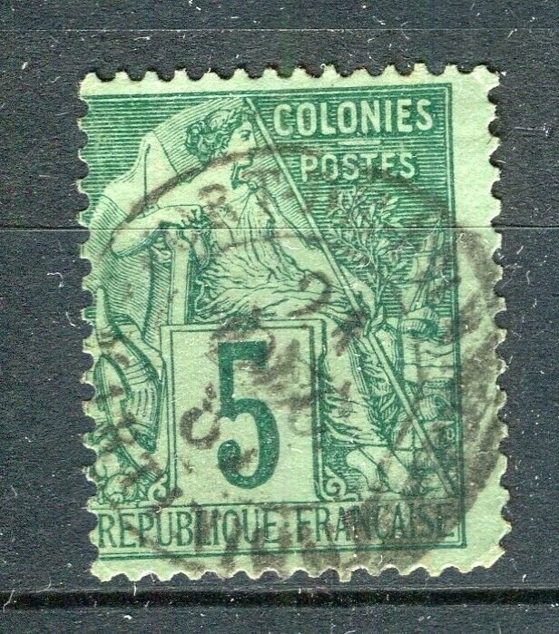 FRENCH COLONIES; 1880s General issue used 5c. value + Postmark,