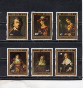 NIGER 1981 PAINTINGS BY REMBRANDT SET OF 6 STAMPS MNH