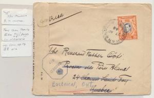 KUT (BRITISH) MWANZA TO CANADA 1944 CENSOR COVER, POSTED IN N.RHODESIA(SEE BELOW