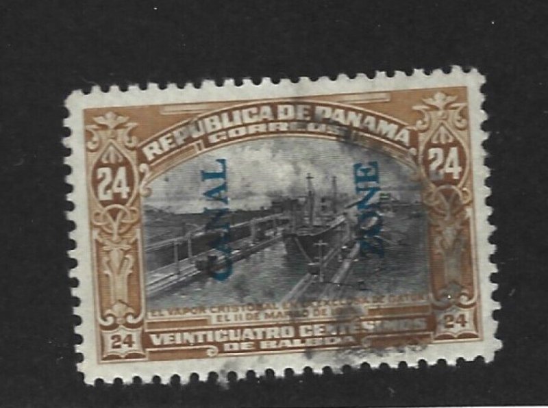 Canal Zone Scott 51  24-ct overprint issue used 2021 cv $13 