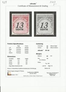 # J103 MINT NEVER HINGED XF+