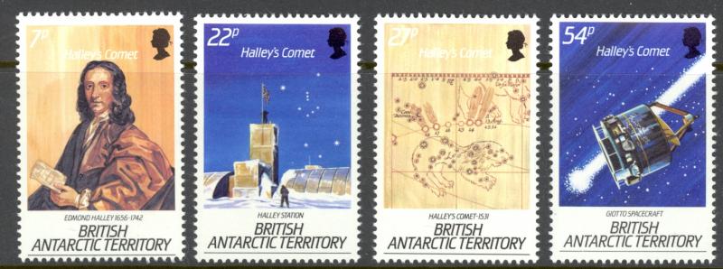 British Antarctic Territory Sc# 129-132 MNH 1985 Halley's Comet