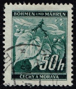 Bohemia & Moravia #26 Linden Leaves; Used (0.25)