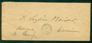 NORWAY, 1881, Ringsager stampless cover, VF