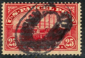 USA 1913 25c STEEL PLANT Train Parcel Post Stamp Sc Q9 Used