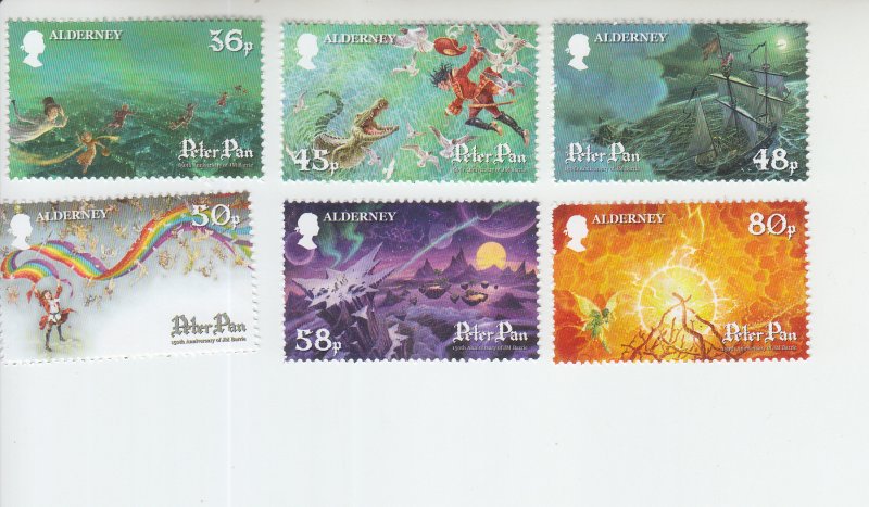 2010 Alderney Peter Pan (6) (Scott 383-88) MNH