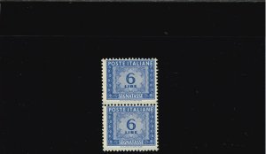 6L TAX MARKER. DOUBLE ROW LETTERS WATERMARK ON VERTICAL PAIR
