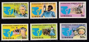 Liberia # 697-702, Women's Year, NH, 1/2 Cat