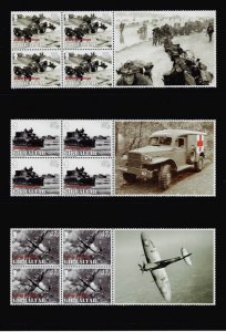 Gibraltar 2004: 60th Anniversary of D Day Landing, Blocks + Tabs, MNH set