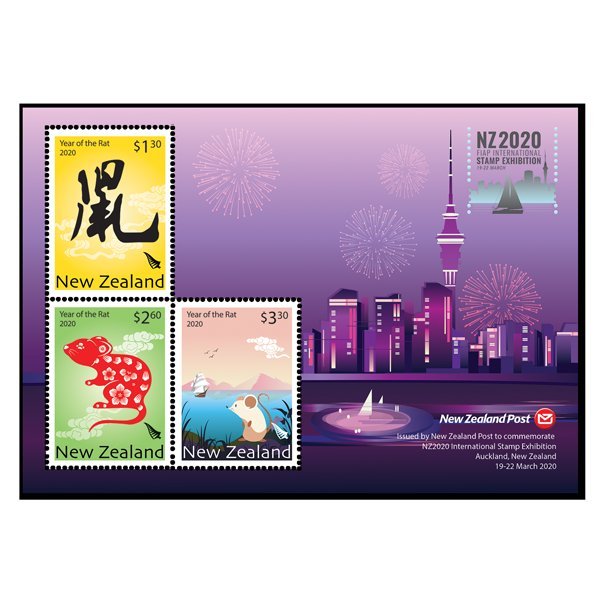 Stamps of New Zealand 2020. - International Stamp Exhibition Miniature Sheet.