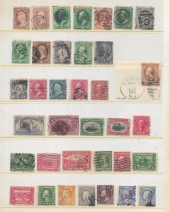 U.S. 36 Different 1857-1916 Issues Used C.V. $142.00  K