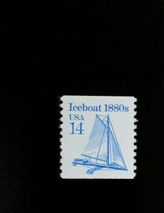 1985 14c Iceboat, Coil Scott 2134 Mint F/VF NH