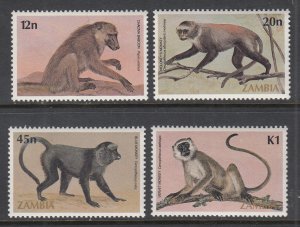 Zambia 320-323 Monkeys Apes MNH VF