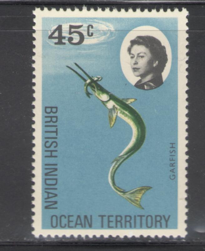 BIOT 1968 Needlefish 45c Scott # 23 MNH