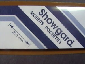 SHOWGARD MOUNTS # 20--215MM LONG x 20MM WIDE---22 STRIPS---BLACK /NEW